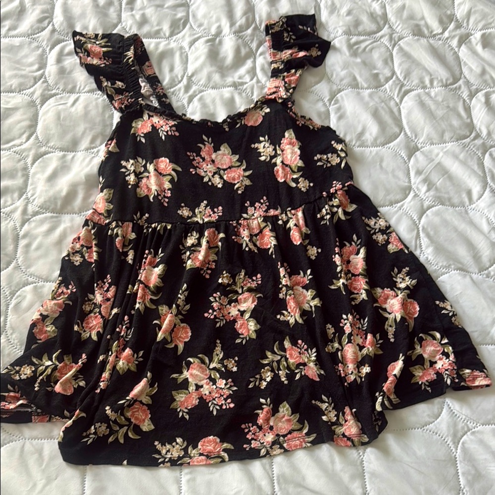 Torrid.  Boho style!  Floral Black Sleeveless Women's Top